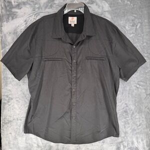KARAMOJO TRADING COMPANY Mens 2xl Short Sleeve Button Up Shirt Rugged Refined